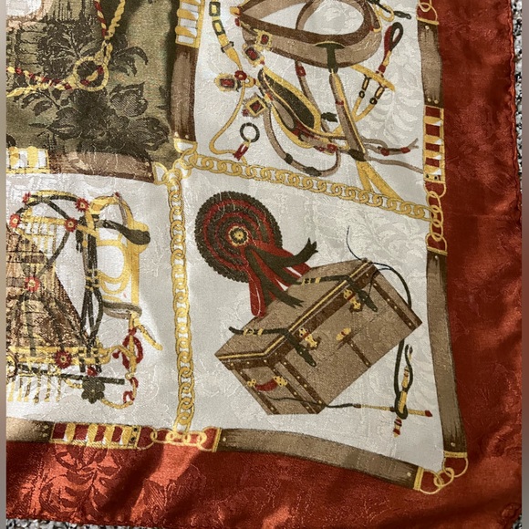 VTG Equestrian Bon Voyage Scarf/Shawl. Made in Italy EC - Picture 3 of 5